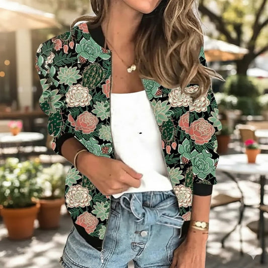 Vintage-Style Bomber Jacket for Women