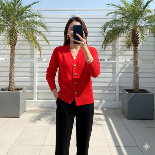 Warm & Stylish V-Neck Cardigan